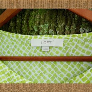 LOFT Tops - Loft Green & White Blouse LOFT Tops - Loft Green & White Blouse